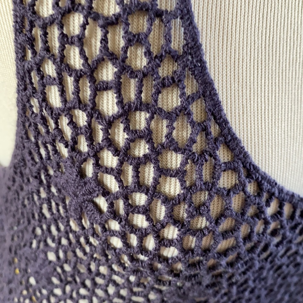 Fang Crocheted Lace Racerback Tank Top - Picture 4 of 4